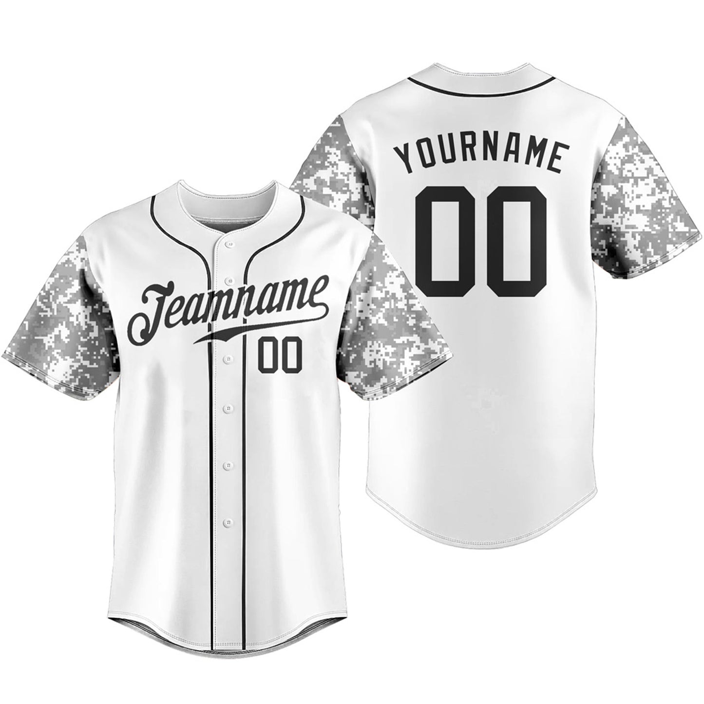 Custom Baseball Jersey Camouflage T-shirts