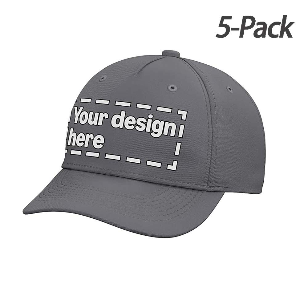 Custom Unisex Embroidery Baseball Hat Wholesale Sun Cap 5 Pack