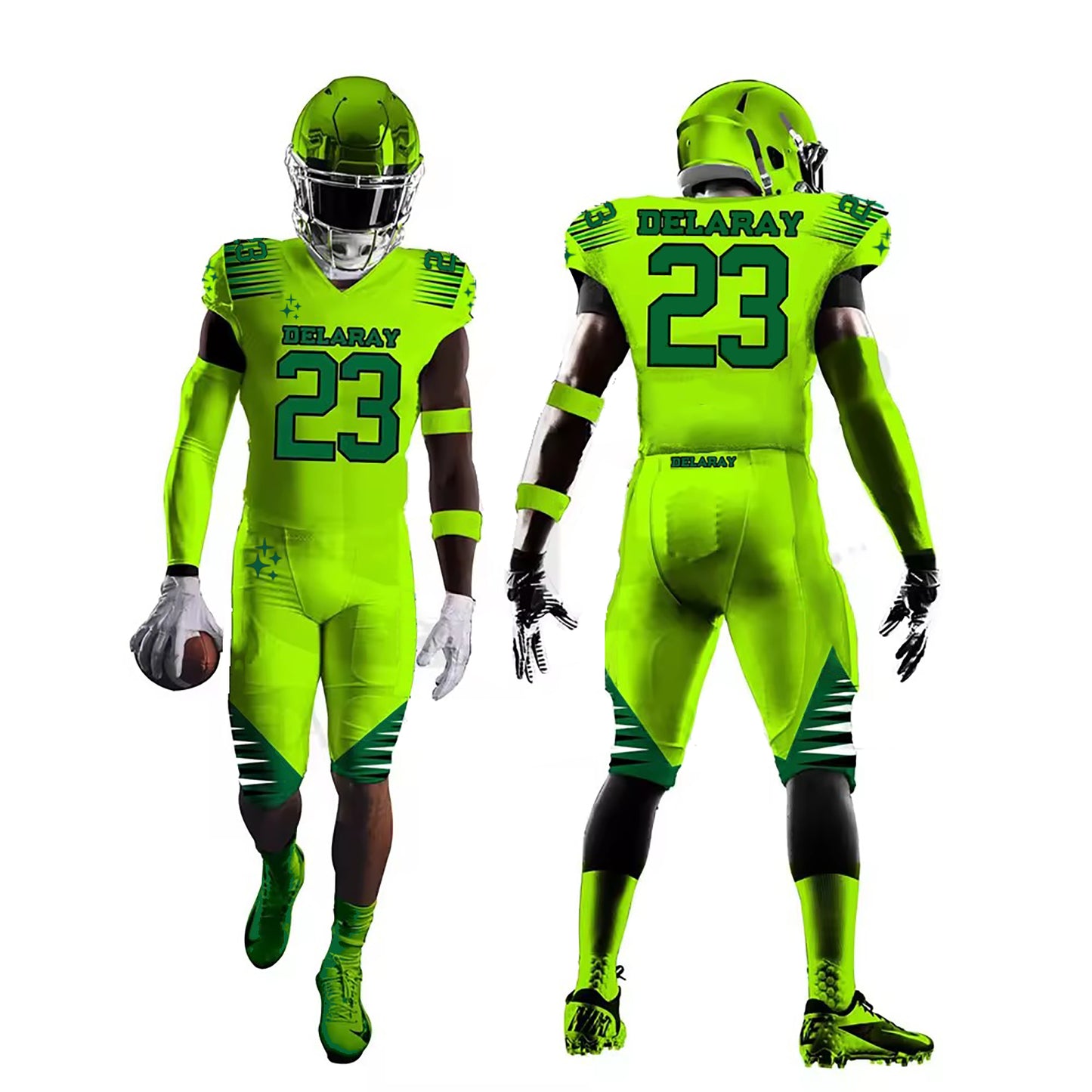 Custom Gradient Football Pants with Number Logo