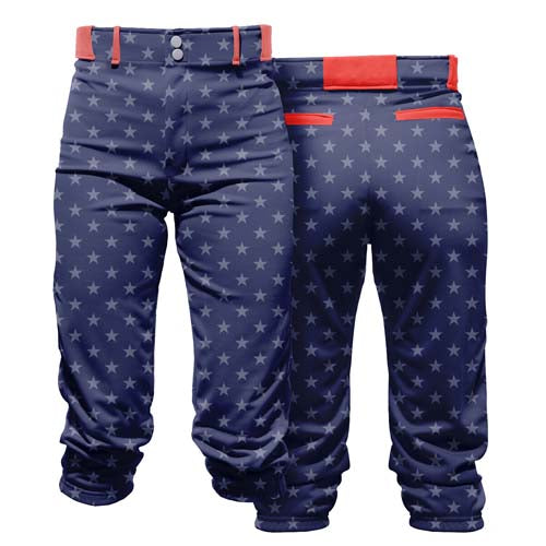 Custom Men Youth USA Patriotic Baseball Game Pants Sportswear