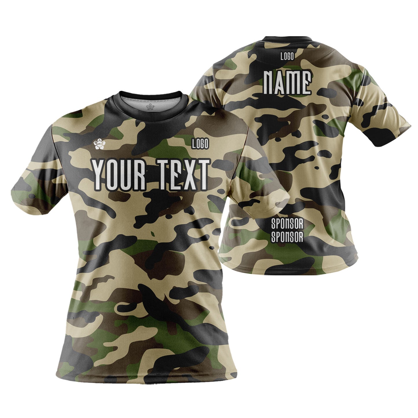 Custom Unisex Camouflage Series Jersey Shirt Short Sleeve for Running