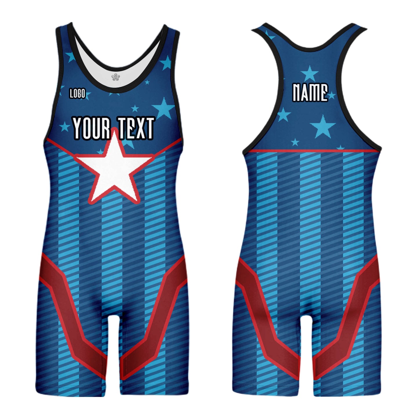 Custom Men Women American flag Sports Wrestling Singlet