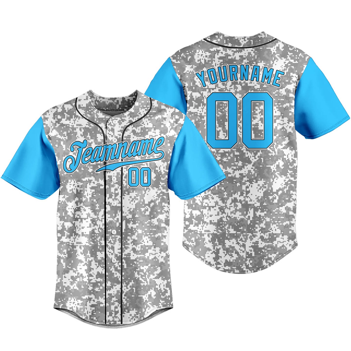 Custom Baseball Jersey Camouflage T-shirts