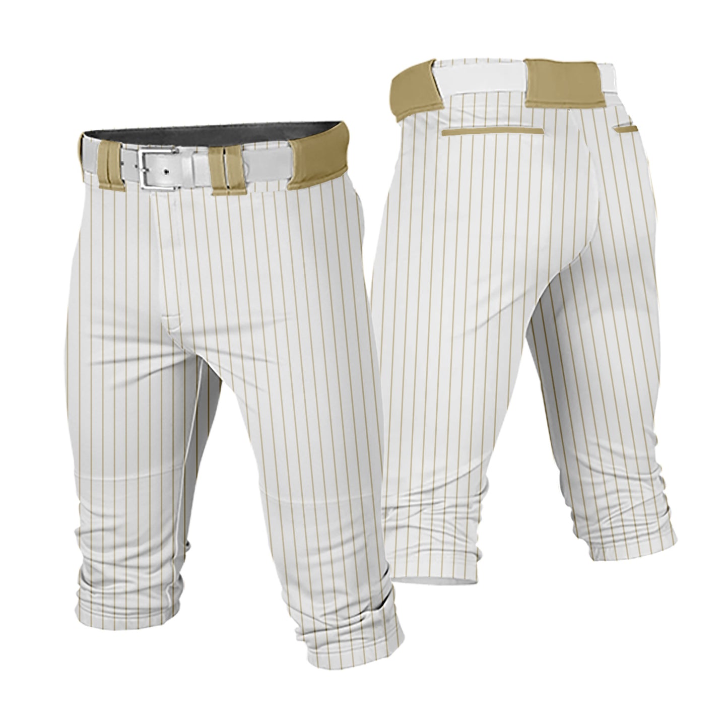 Custom Men Youth Striped Cropped Baseball Pants Training Uniform