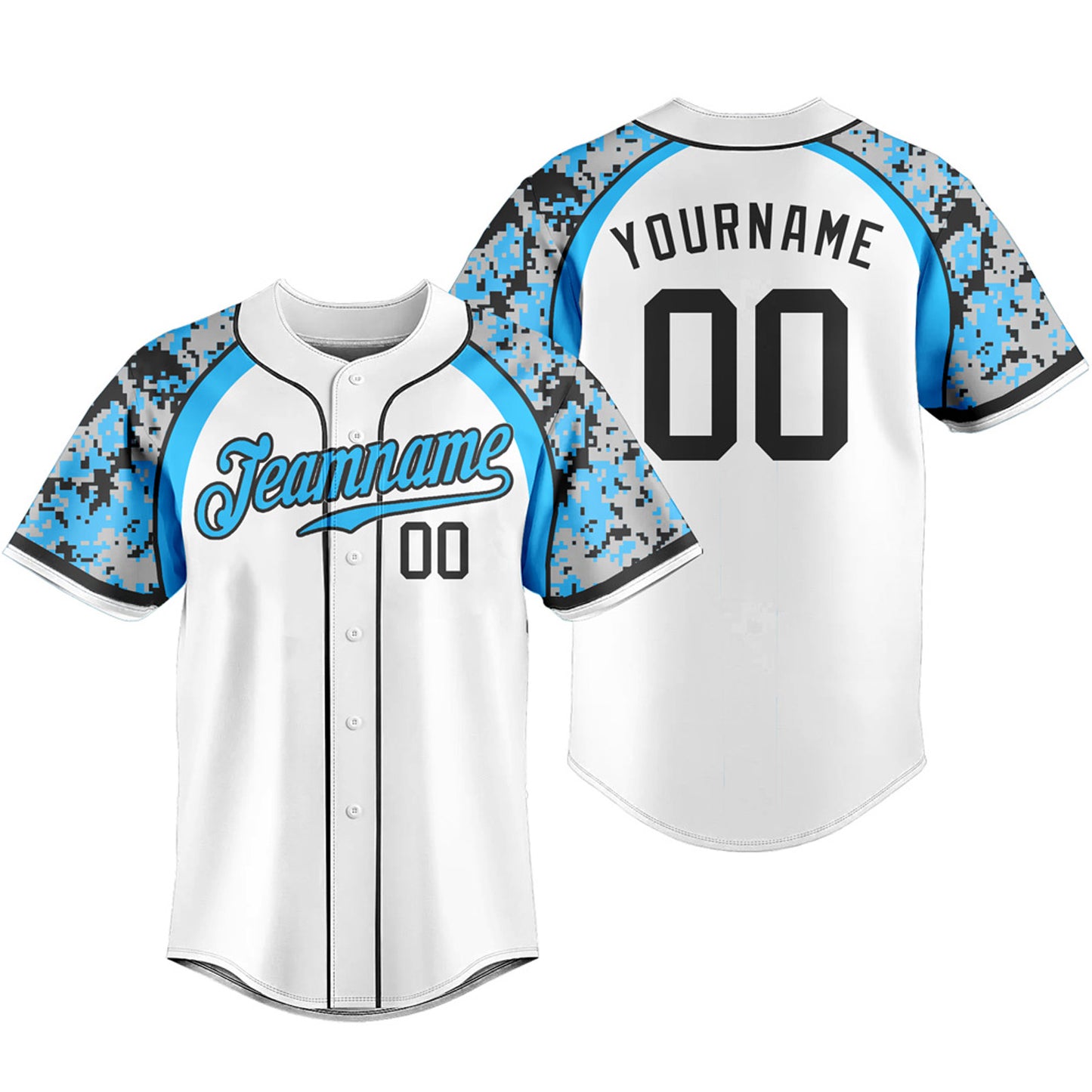 Custom Baseball Jersey Camouflage T-shirts