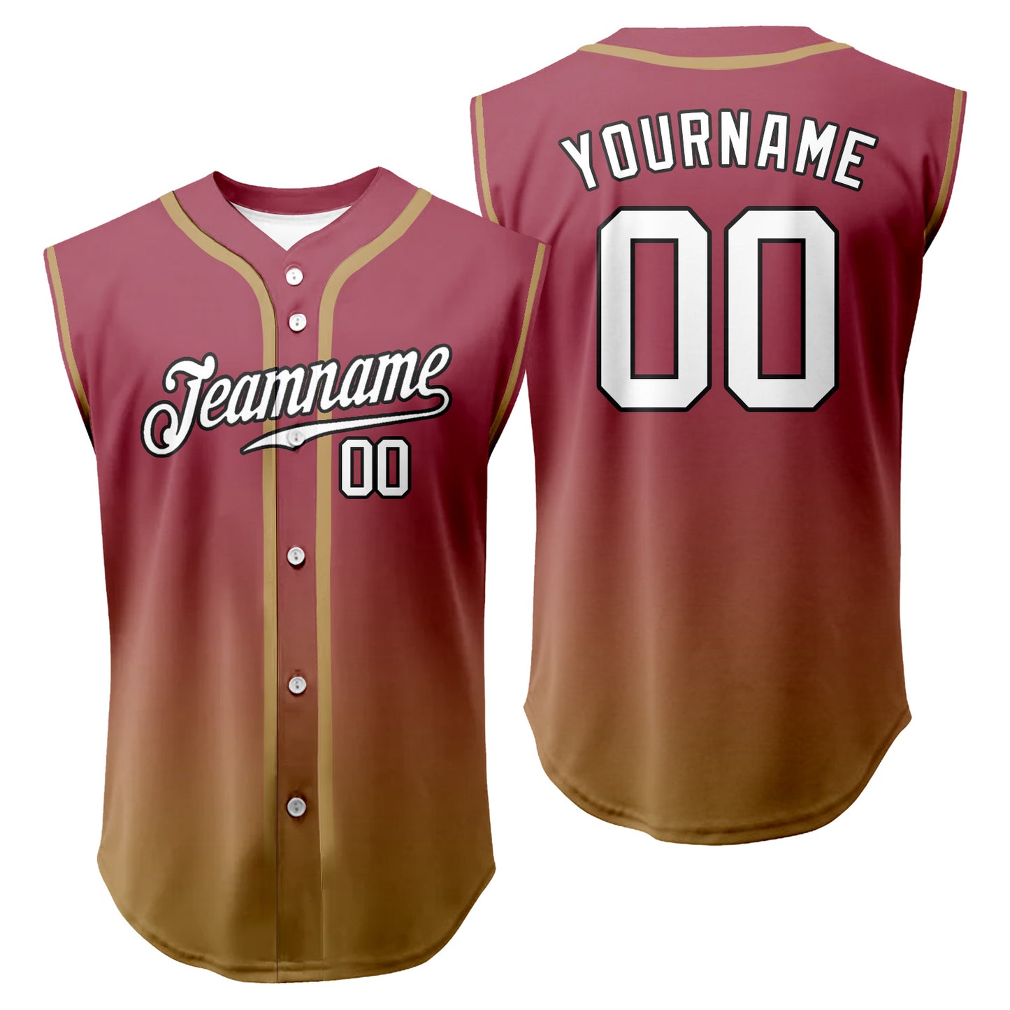 Custom Gradient Breathable Sleeveless Baseball Jersey