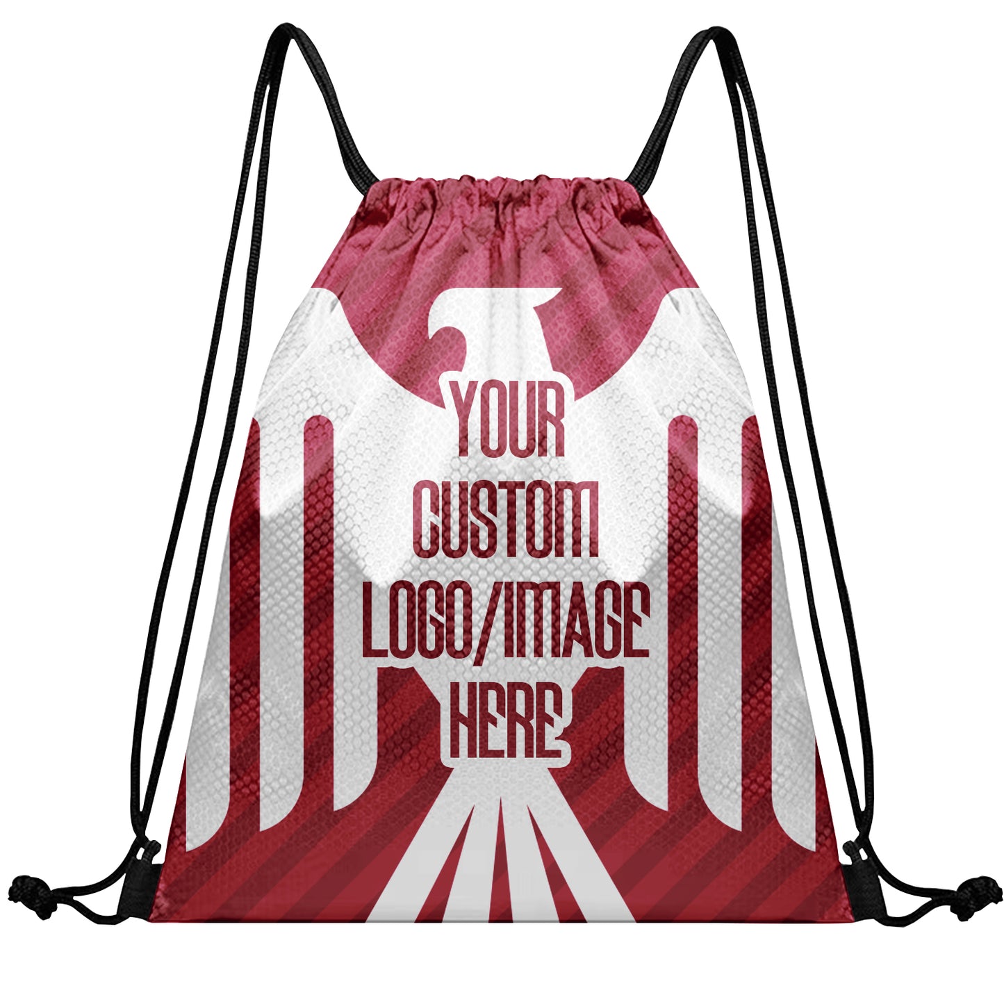 Made Your Own Honor Respect Thin Blue Flag Drawstring Backpack