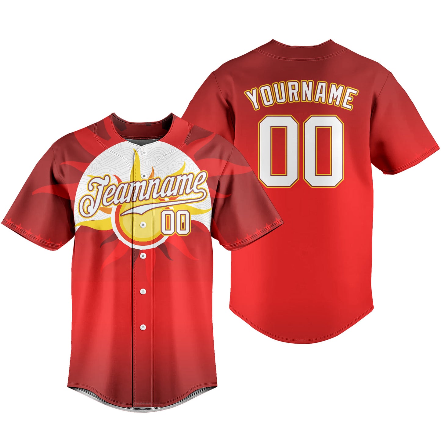 Custom Baseball Jersey Hipster Button Down Shirts