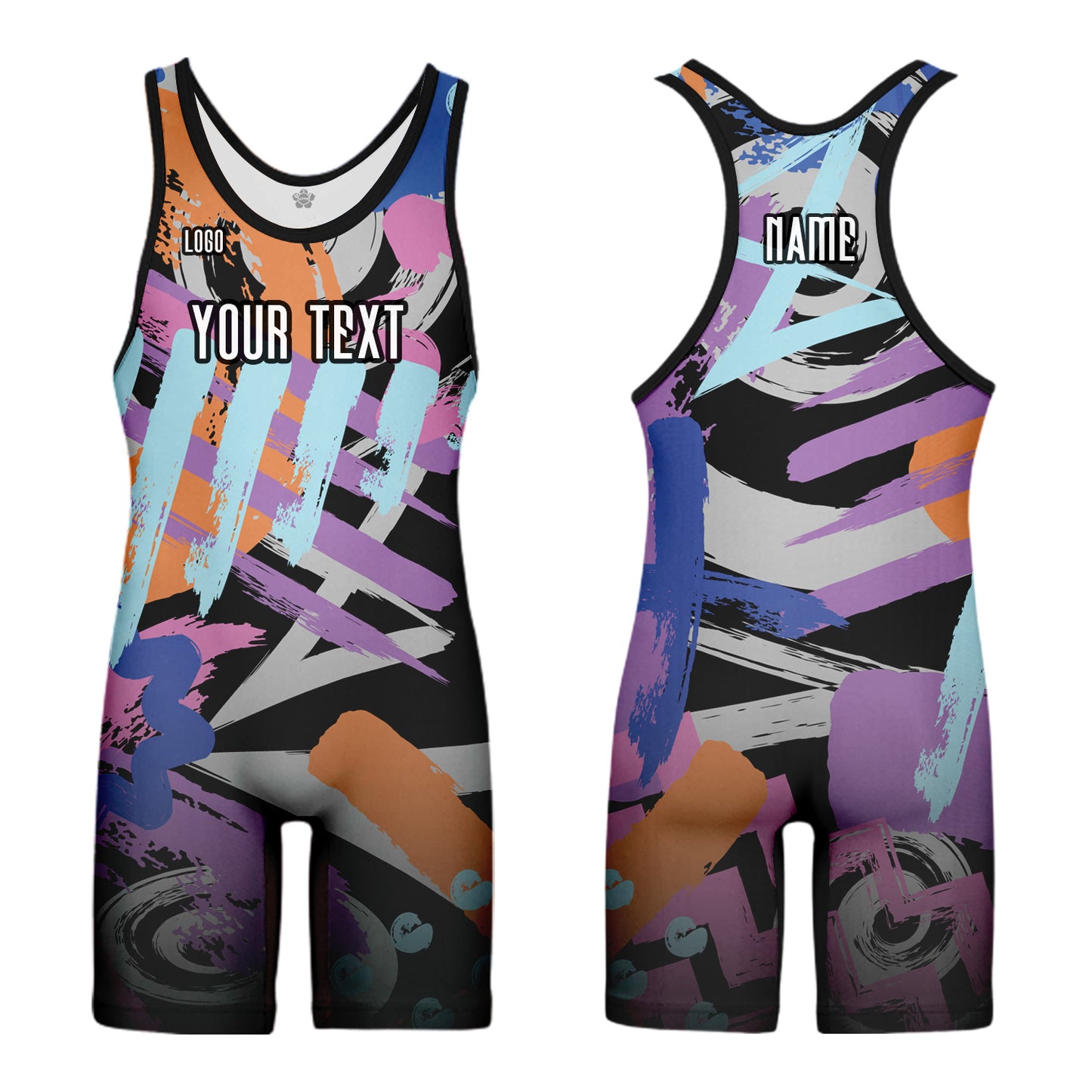 Custom Men Women Graffiti Sports Wrestling Singlet
