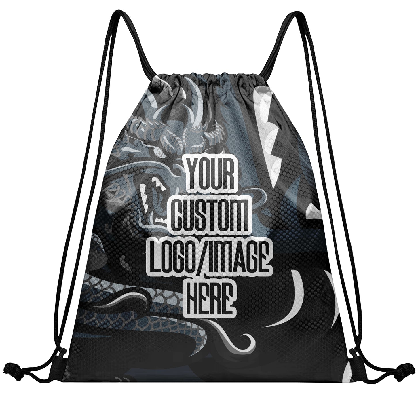 Custom Drawstring Bags Sublimation Printed Logo Text Team Backpack