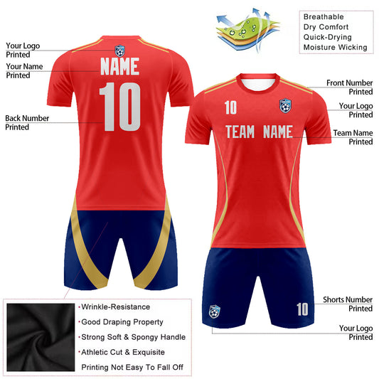 Custom Soccer Jersey and Short Personalized Round Neck Shirts