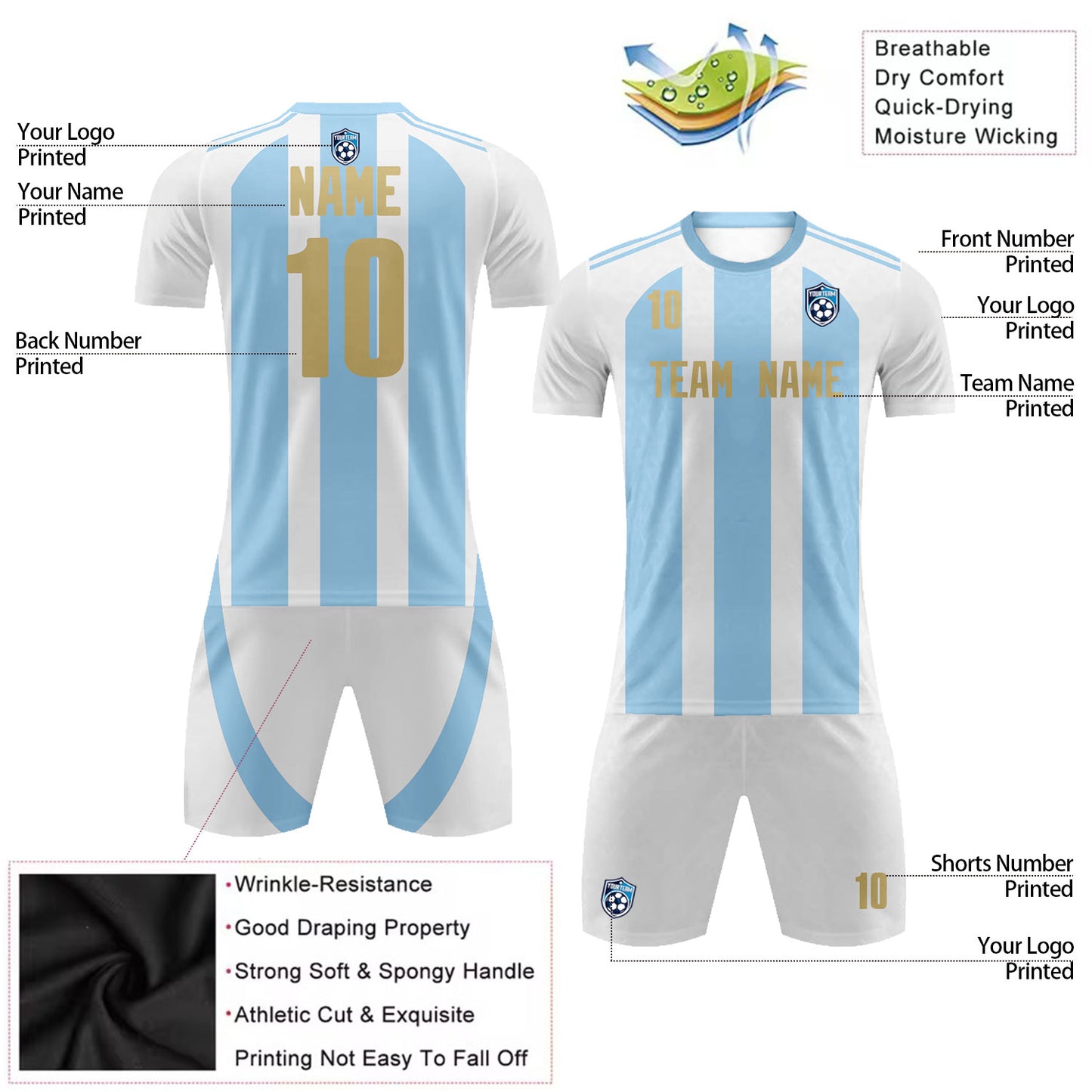 Personalized Soccer Jerseys for Men Kids Training Uniform
