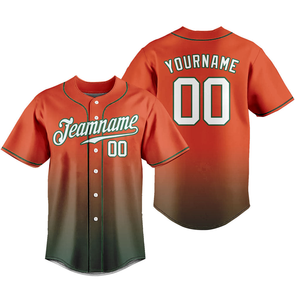 Custom Gradient Baseball Jersey Button Down Shirt