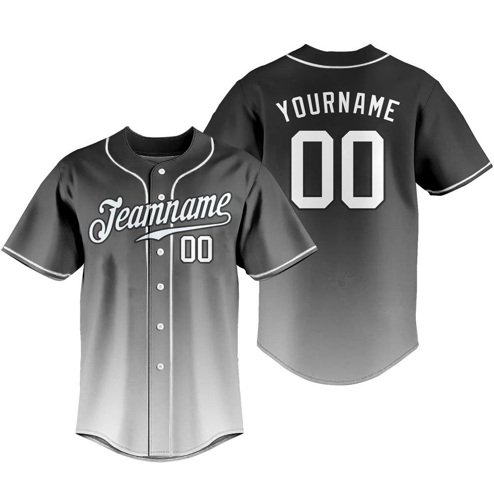 Custom Gradient Baseball Jersey Button Down Shirt