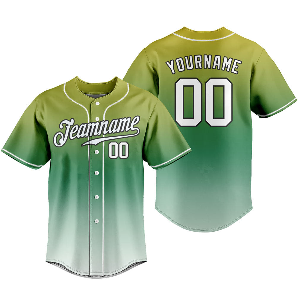 Custom Gradient Baseball Jersey Button Down Shirt