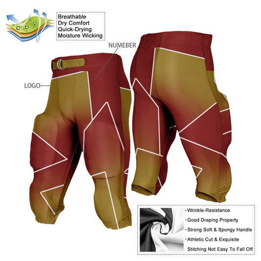 Custom Gradient Football Pants with Belt