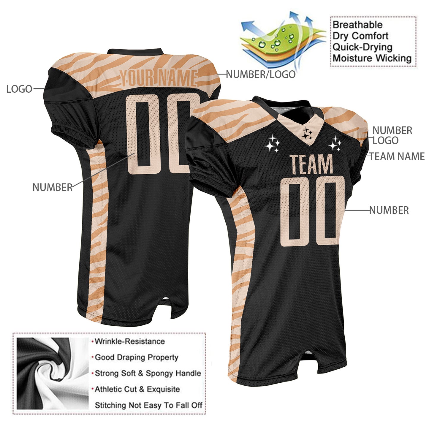 Custom Football Jersey Breathable Sports T-shirts