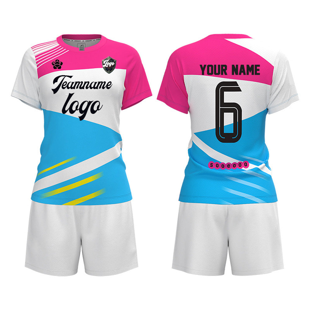 Women's Personalized Jersey Soccer Uniform Custom Logo Number