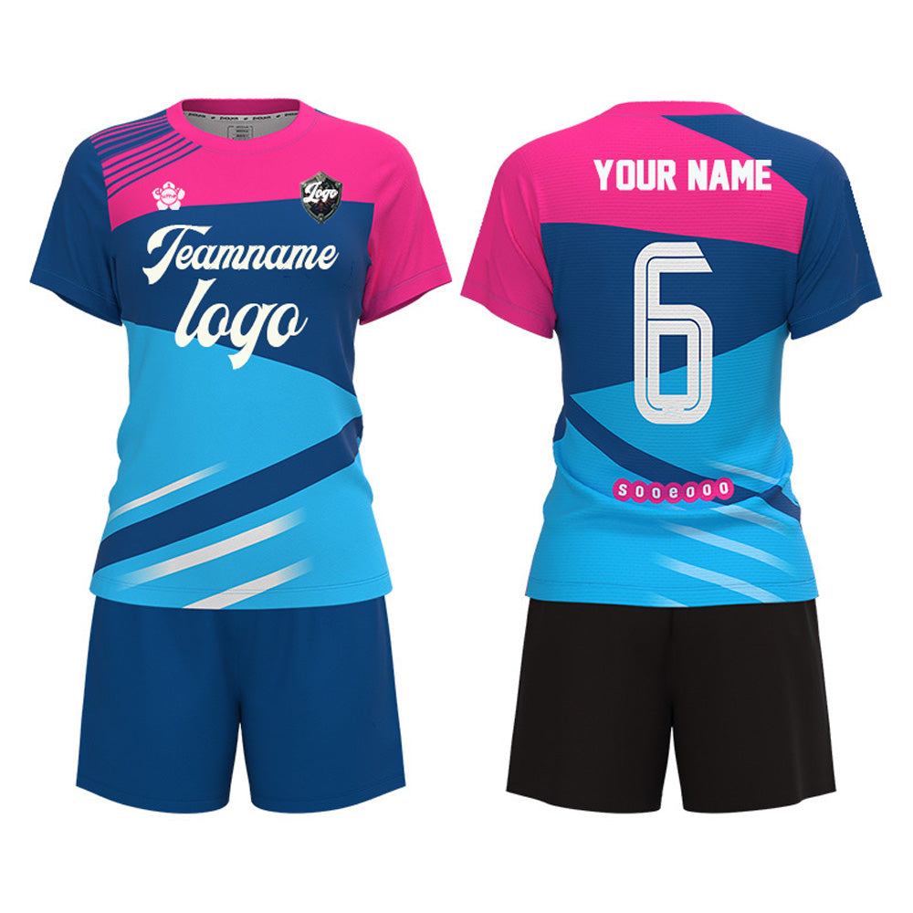 Women's Personalized Jersey Soccer Uniform Custom Logo Number