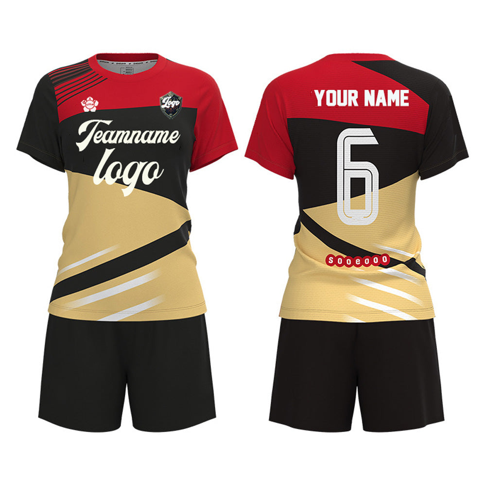 Women's Personalized Jersey Soccer Uniform Custom Logo Number