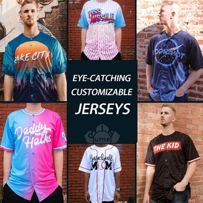 Personalized Blue Ice Baseball Jerseys Full Button