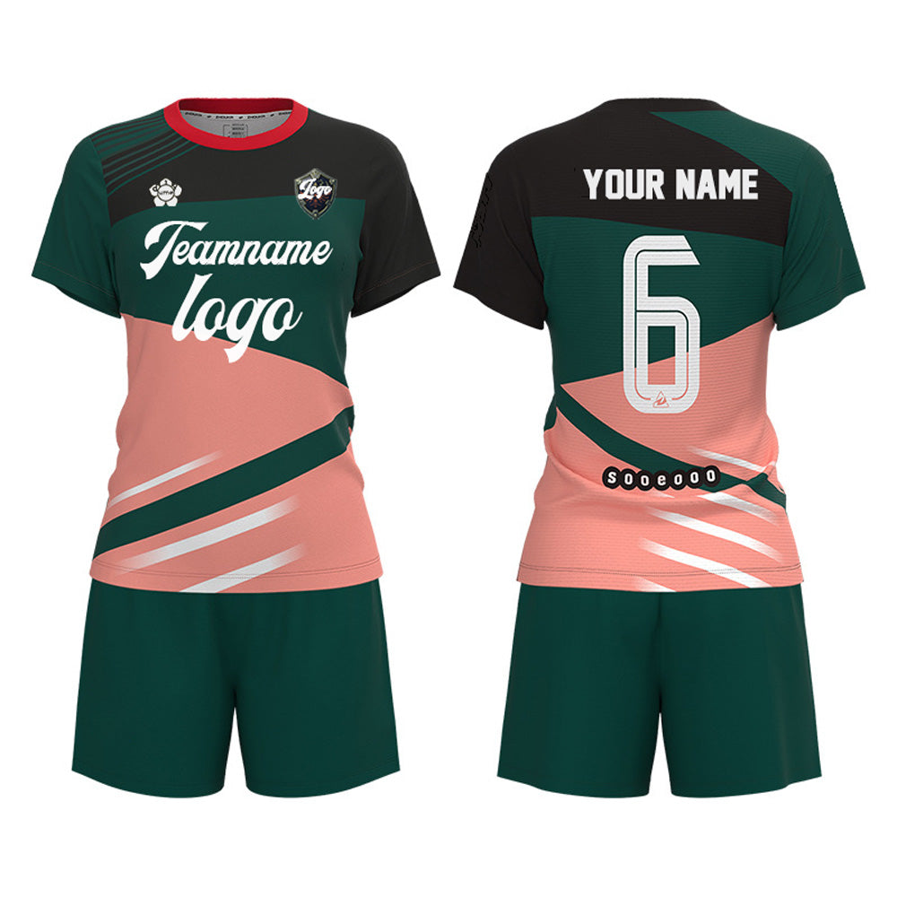 Women's Personalized Jersey Soccer Uniform Custom Logo Number