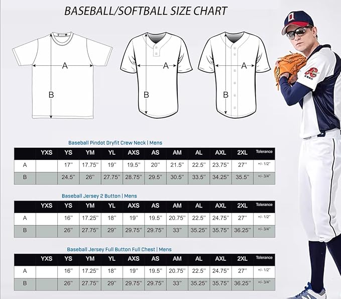 Custom Men Youth Baseball Jersey 2 Button Shirts