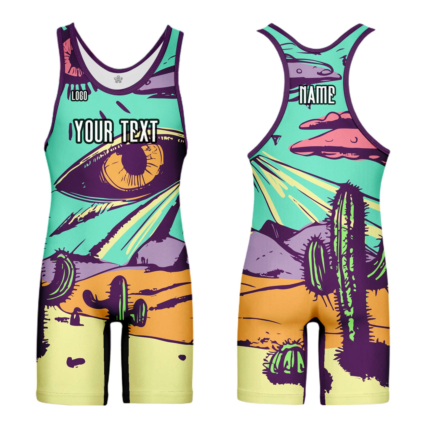 Custom Men Women Cartoon Sports Wrestling Singlet