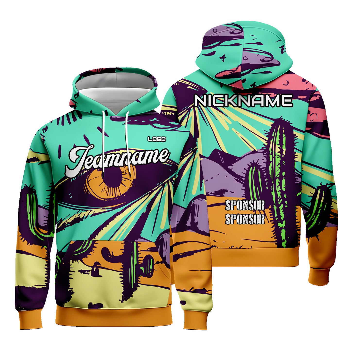 Custom Unisex Graphic Cartoon Hoodies Sublimation Sweatshirt