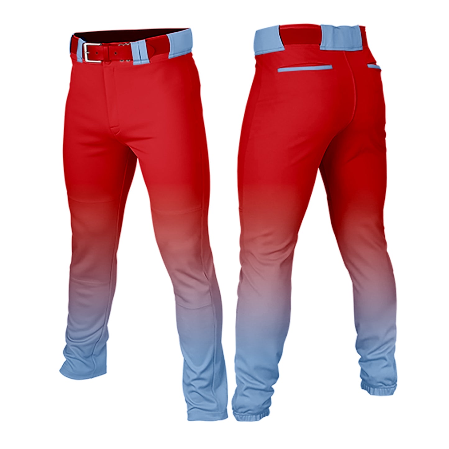 Custom Men Youth Gradient Baseball Pants Casual Sportswear