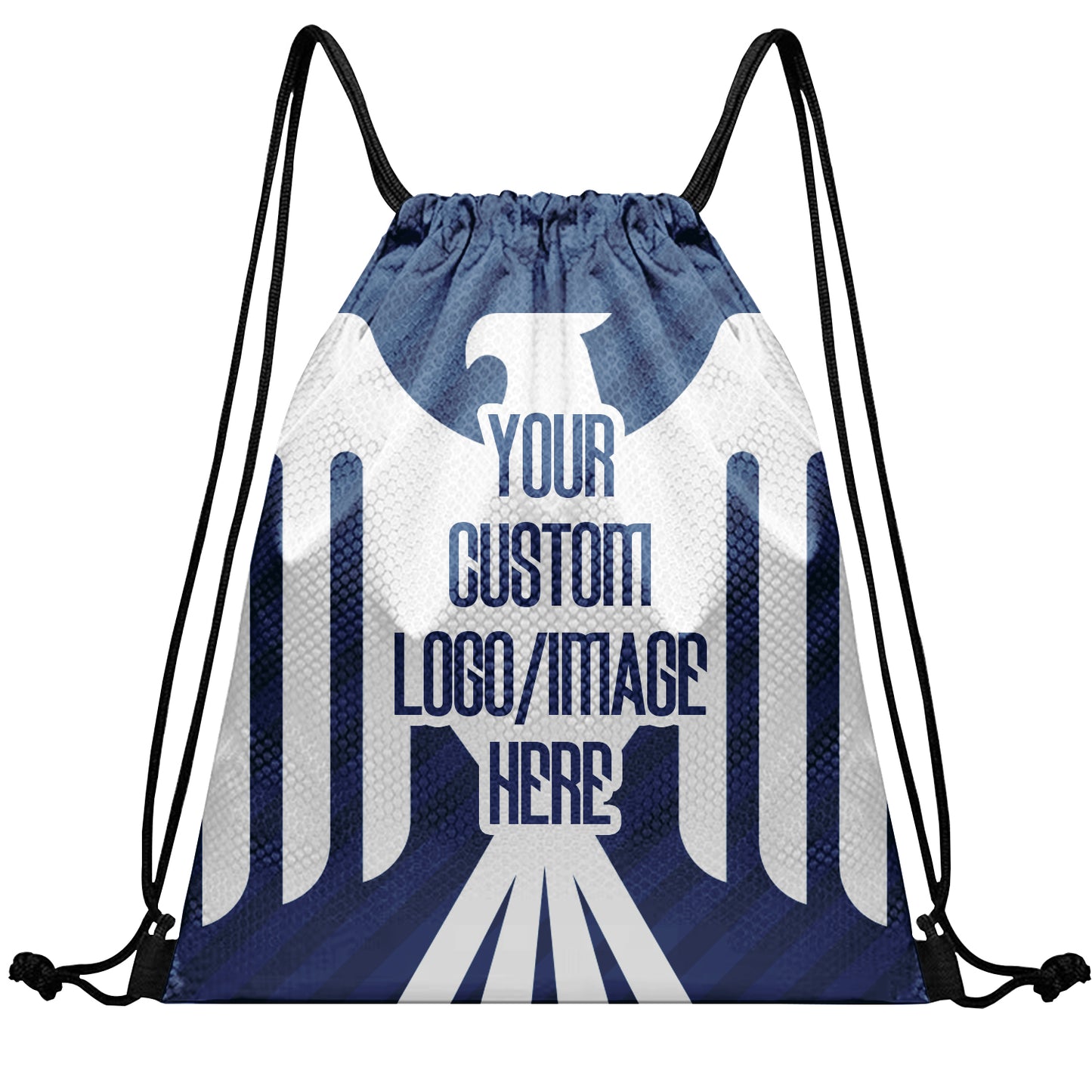 Made Your Own Honor Respect Thin Blue Flag Drawstring Backpack