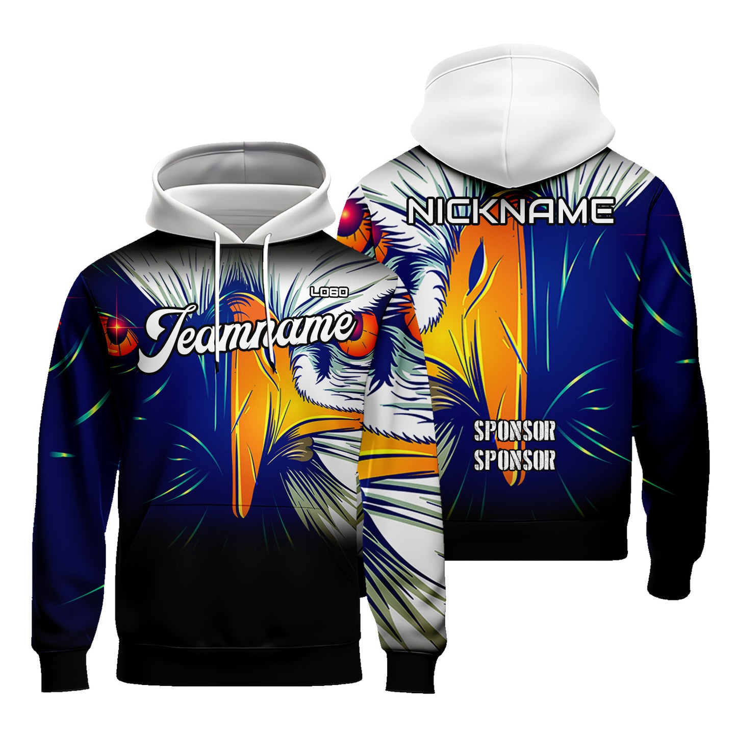 Custom Animal Graphic Hoodies Long Sleeve Sweatshirts