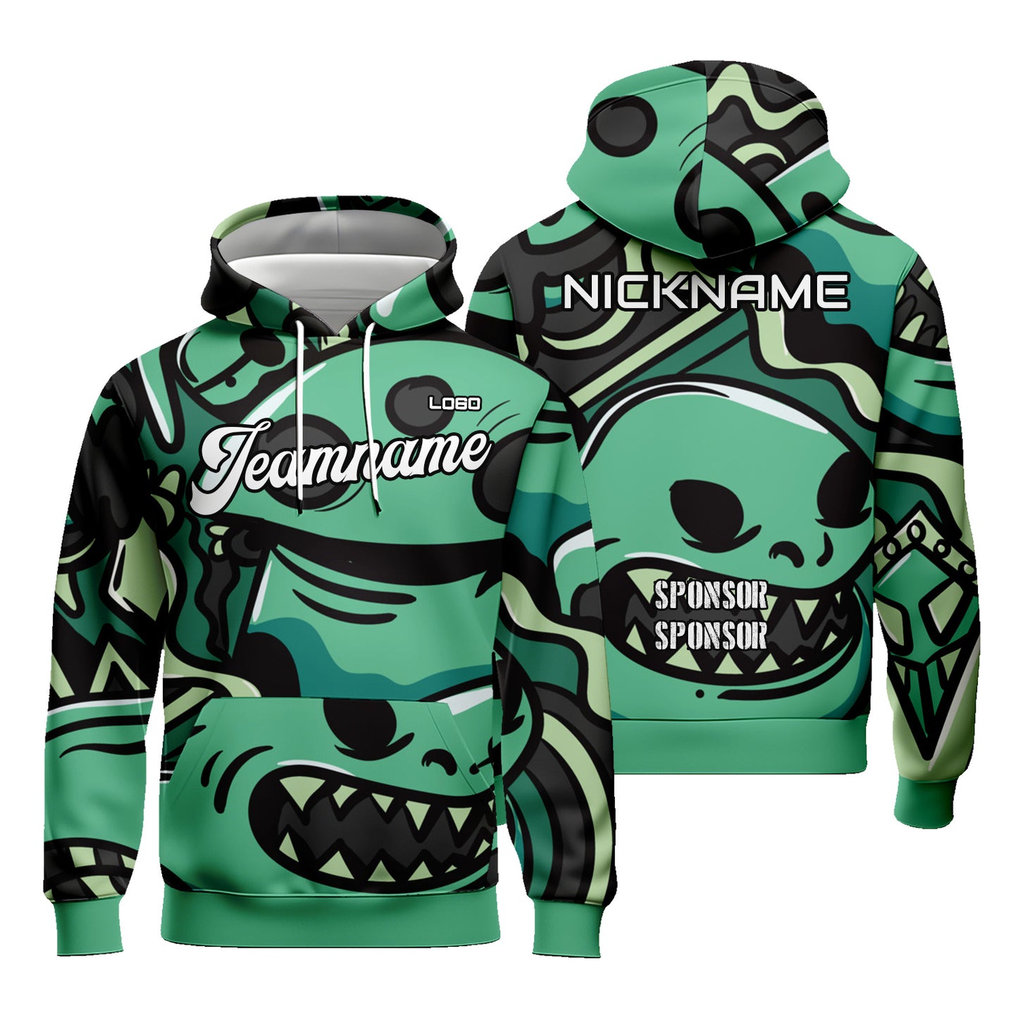 Custom Unisex Graphic Cartoon Hoodies Sublimation Sweatshirt