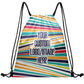 Custom Print Text Image Drawstring Backpack Waterproof Sackpack