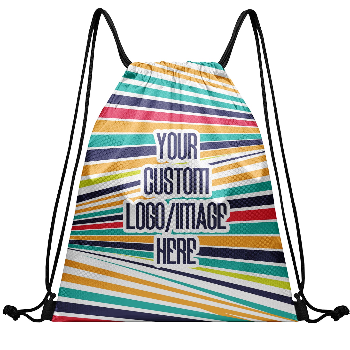 Custom Print Text Image Drawstring Backpack Waterproof Sackpack