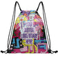 Personalized Cartoon Drawstring Backpack Bag Gym Sackpack for Team