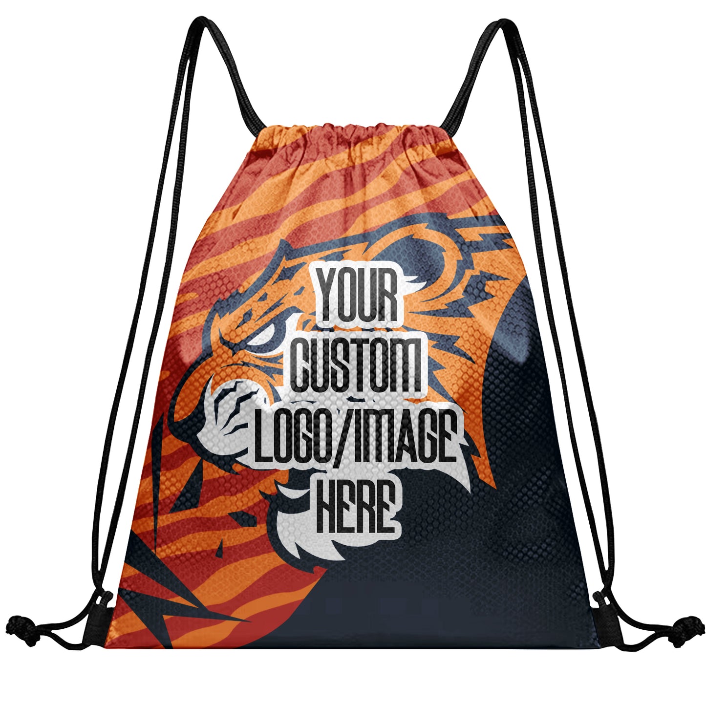 Custom Drawstring Bags Sublimation Printed Logo Text Team Backpack