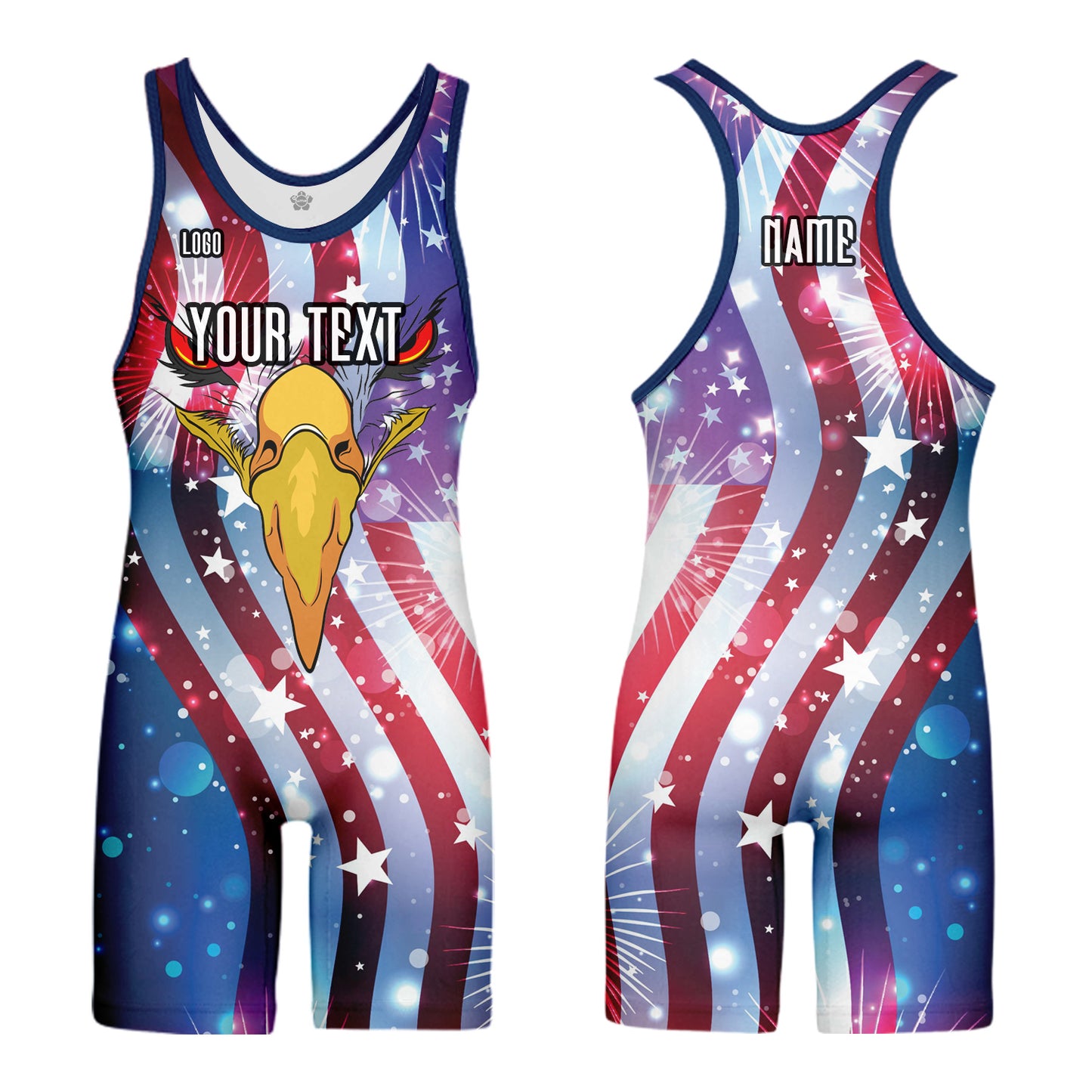 Custom Men Women American flag Sports Wrestling Singlet