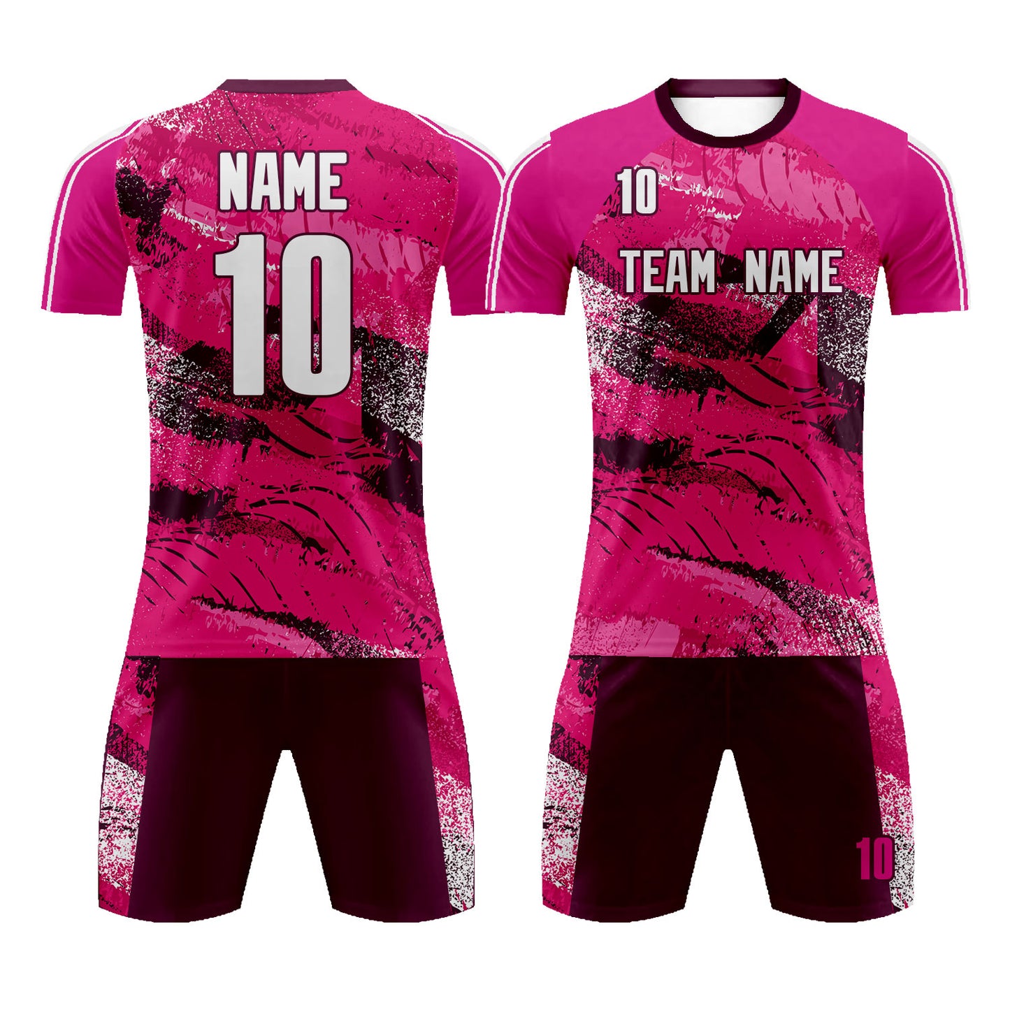 Custom Pink Graffiti Design Soccer Uniform