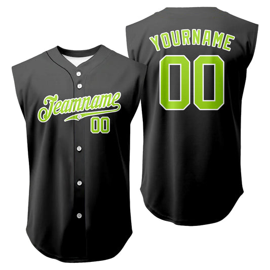 Custom Sleeveless Full Button Baseball Jersey Sports Vest