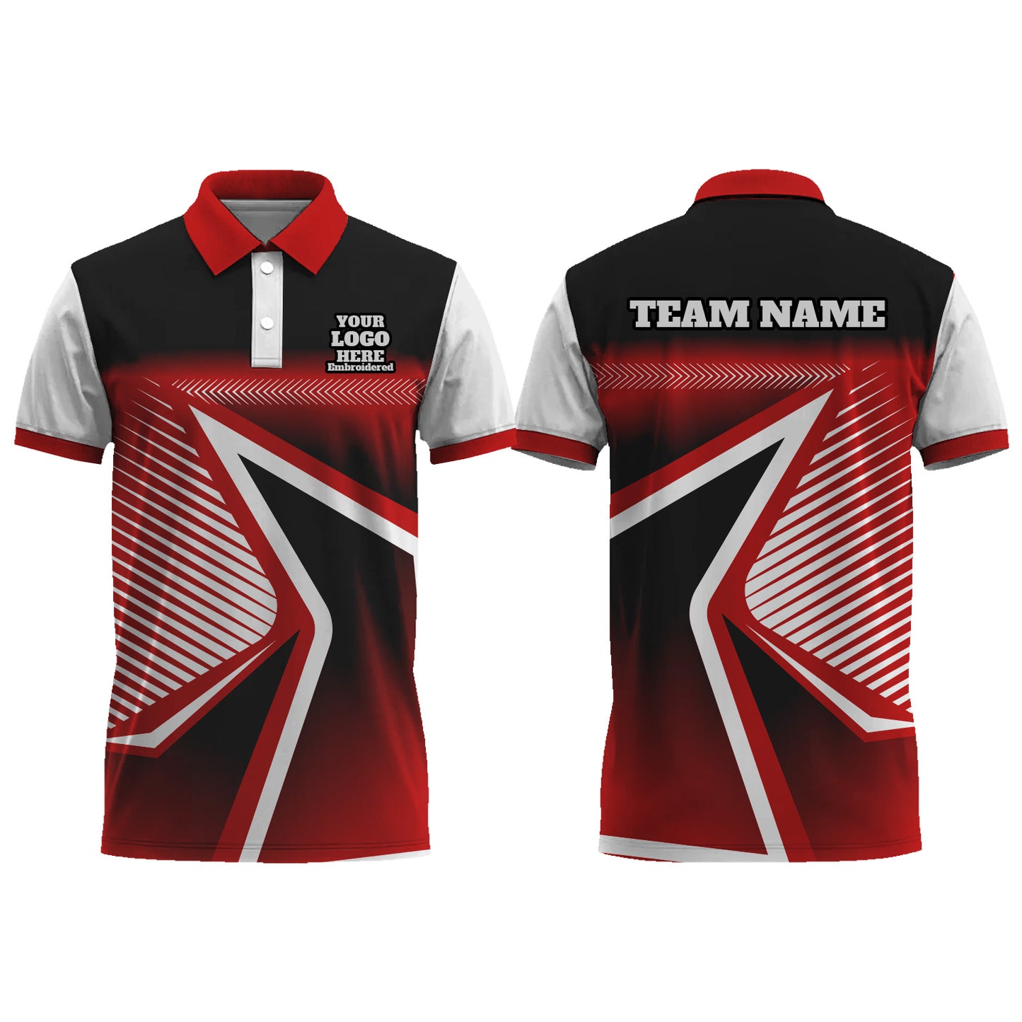 Custom Men Graphic Polo Shirts Sublimation Short Sleeve T Shirts