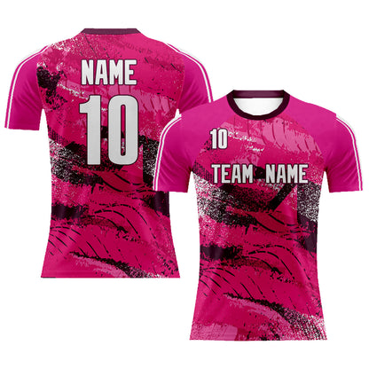 Custom Pink Graffiti Design Soccer Uniform