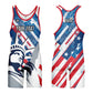 Custom Men Women American flag Sports Wrestling Singlet