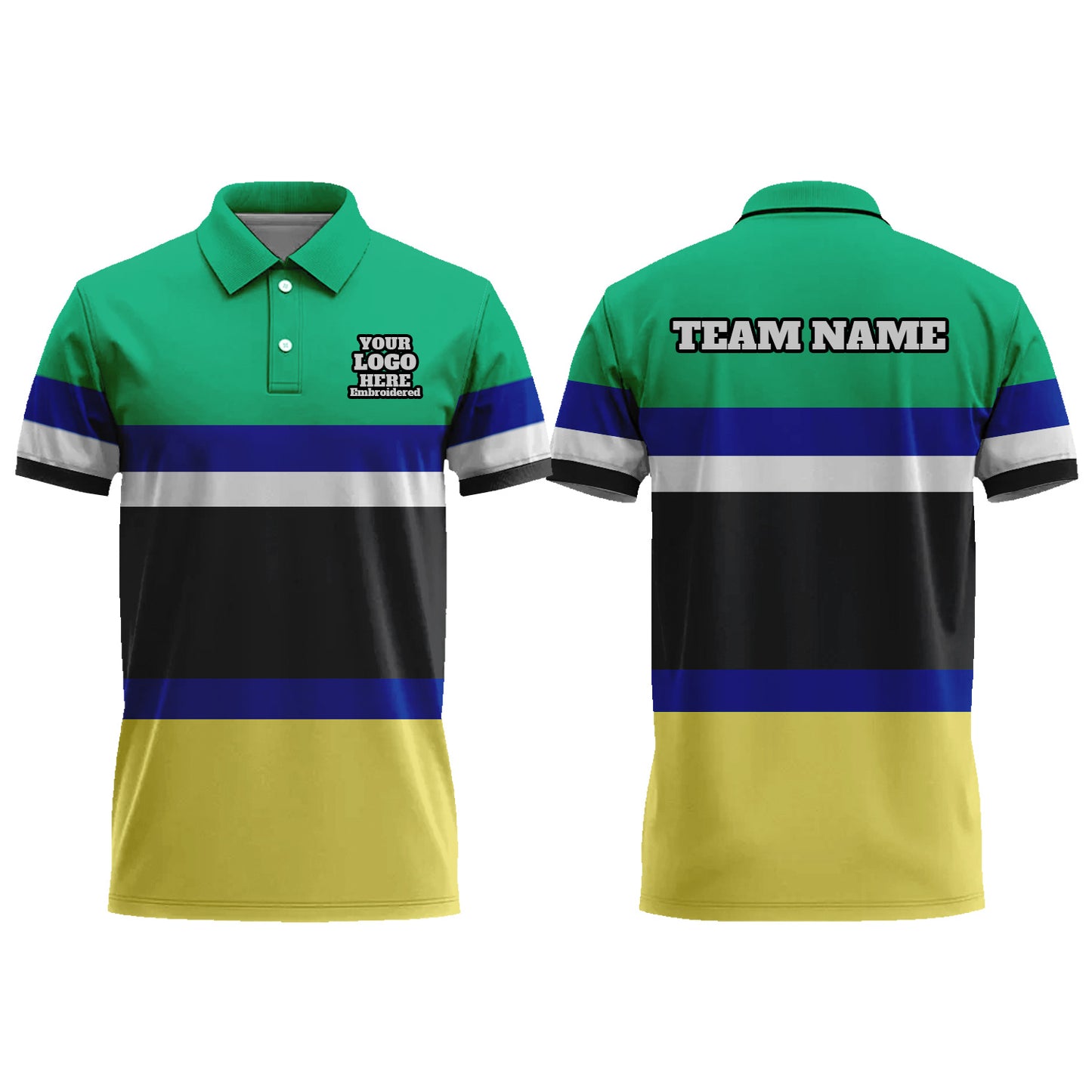 Custom Graphic Men Polo Shirts Short Sleeve Golf Jersey