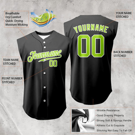 Custom Sleeveless Full Button Baseball Jersey Sports Vest