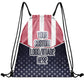 Made Your Own Honor Respect Thin Blue Flag Drawstring Backpack