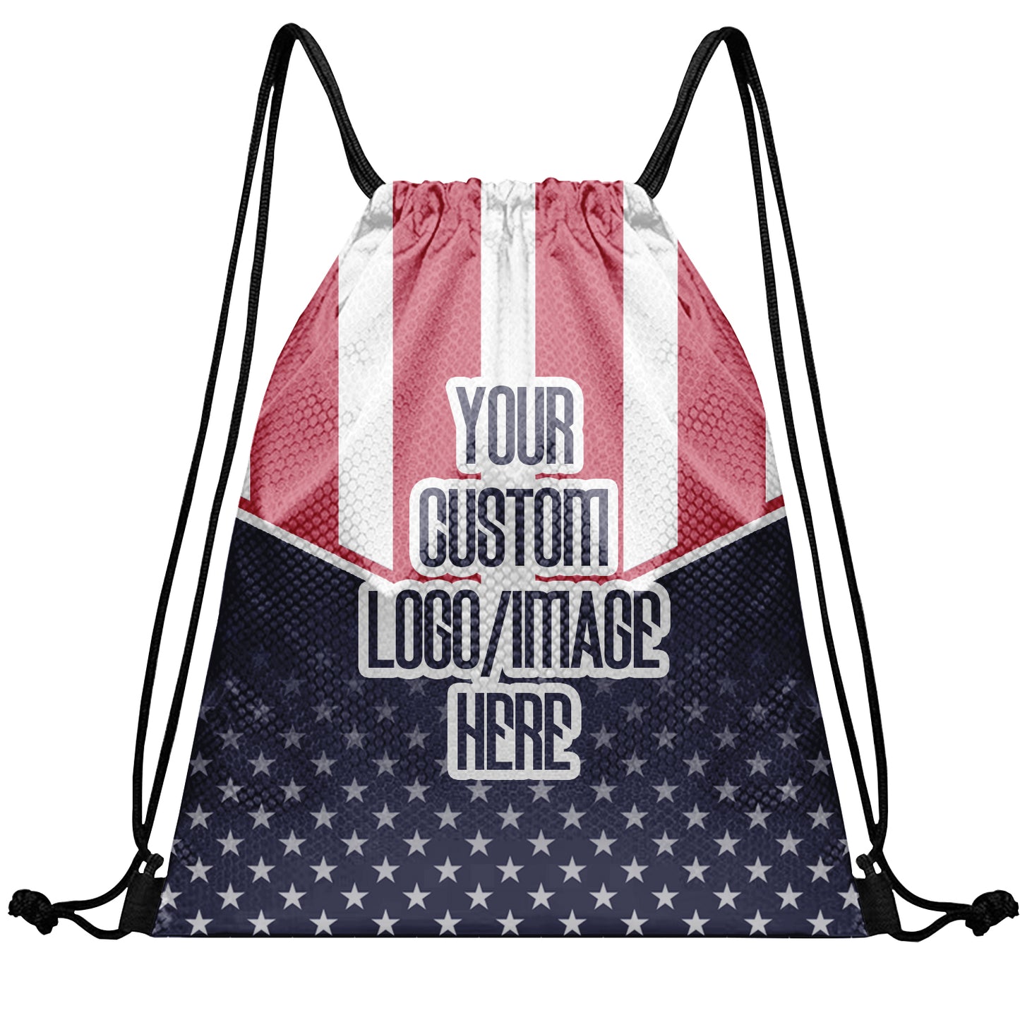 Made Your Own Honor Respect Thin Blue Flag Drawstring Backpack