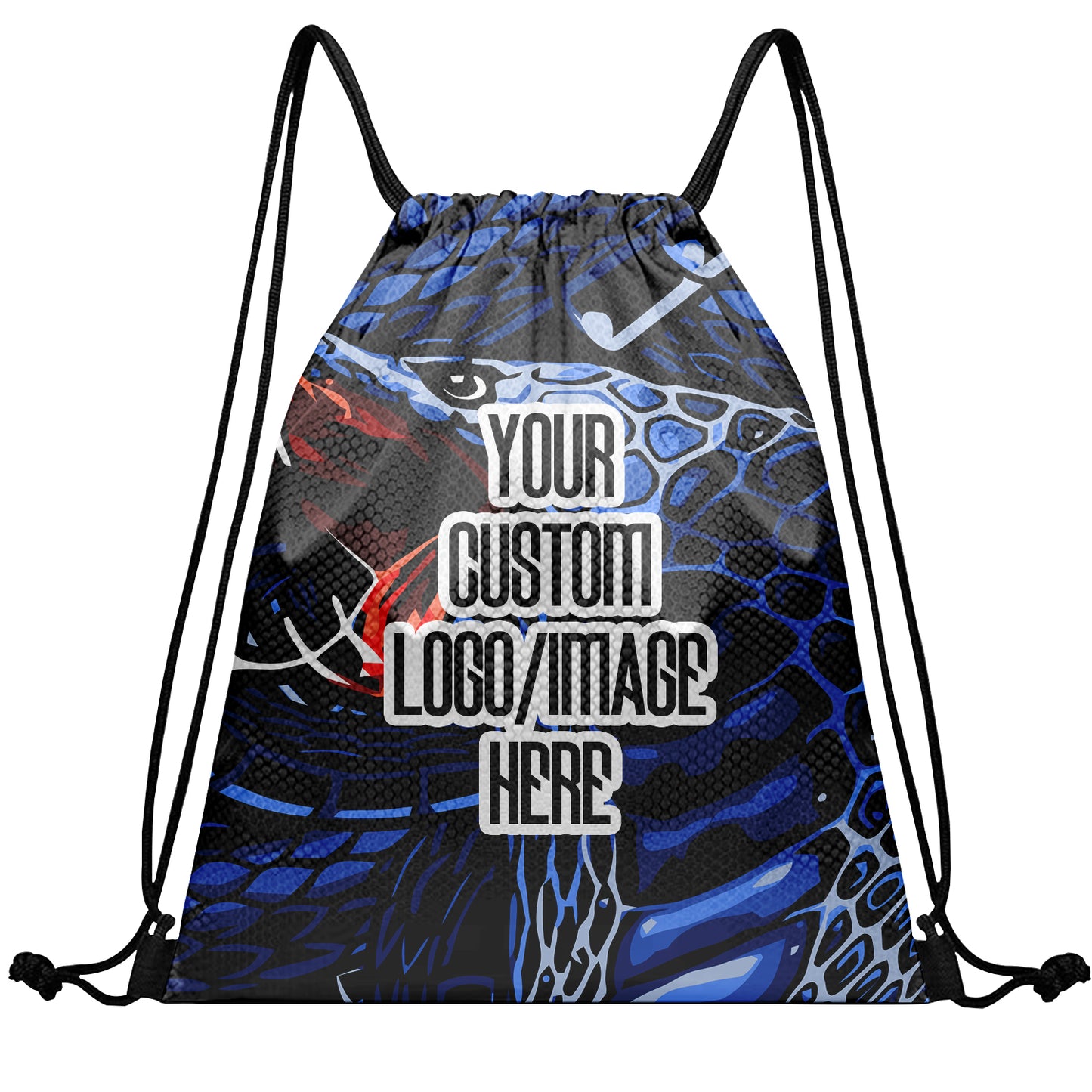 Custom Drawstring Bags Sublimation Printed Logo Text Team Backpack