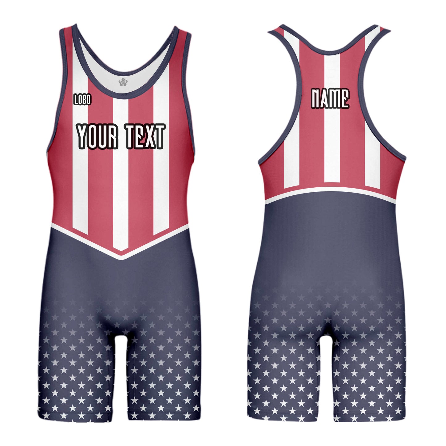 Custom Men Women American flag Sports Wrestling Singlet