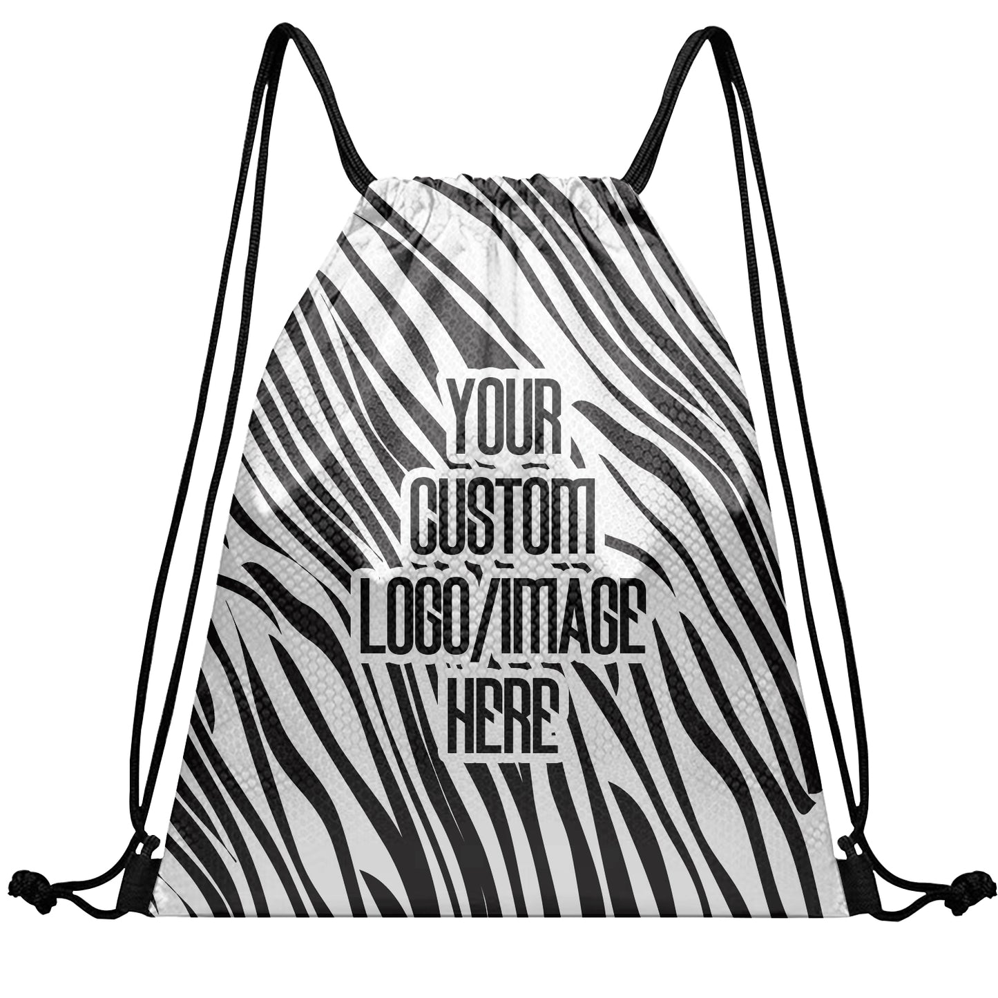 Custom Print Text Image Drawstring Backpack Waterproof Sackpack